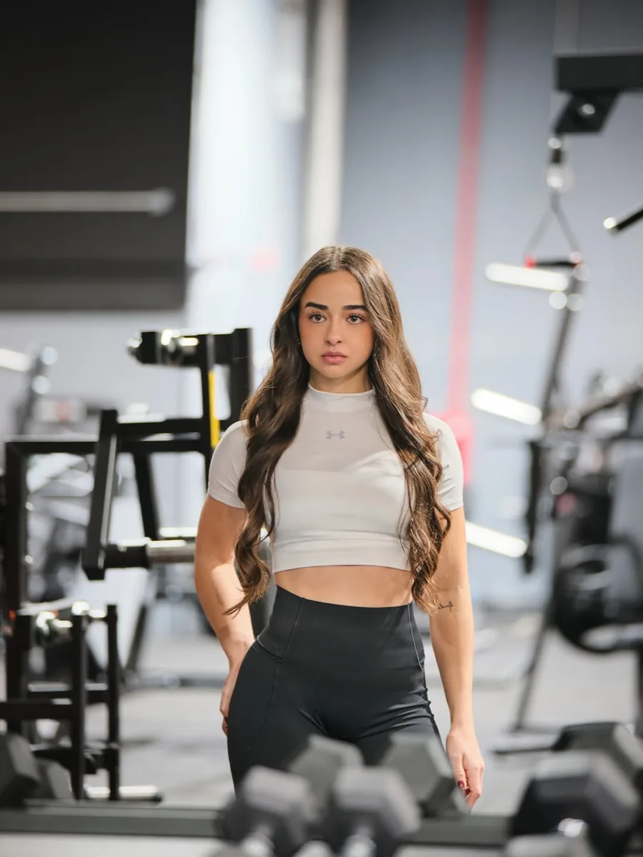 Julia Pege en el gimnasio
